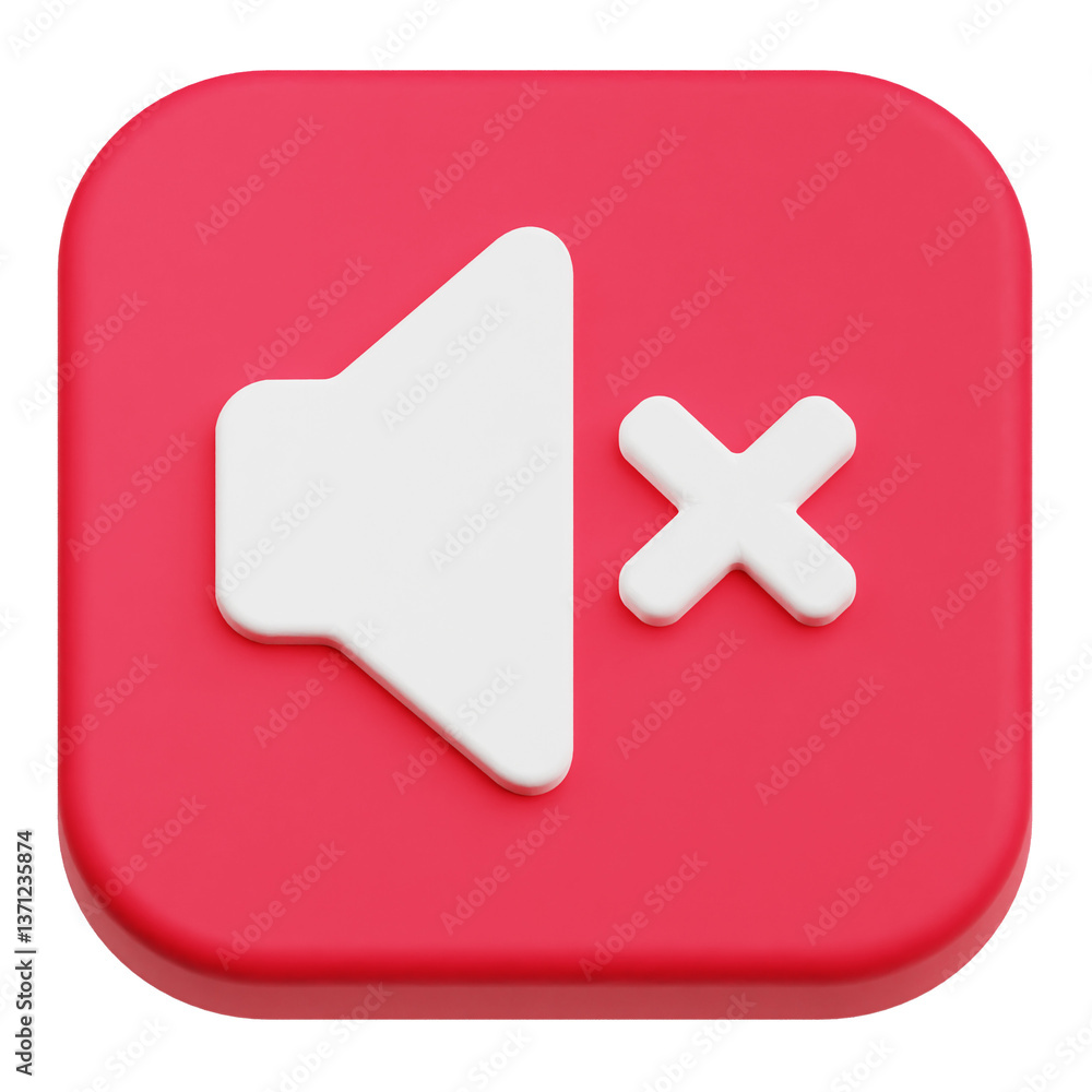Poster app user interface 3d icon isolated on the transparent background