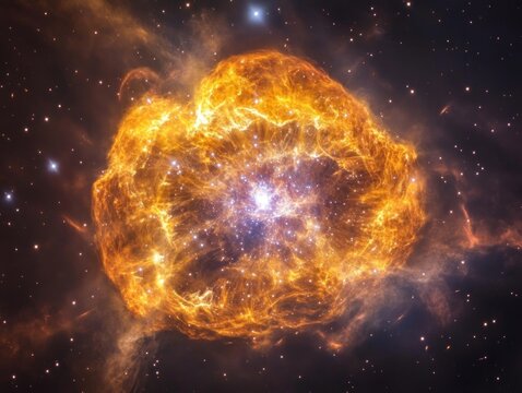 distant star being torn apart by gravity, illustrating intense gravitational waves in full transparency