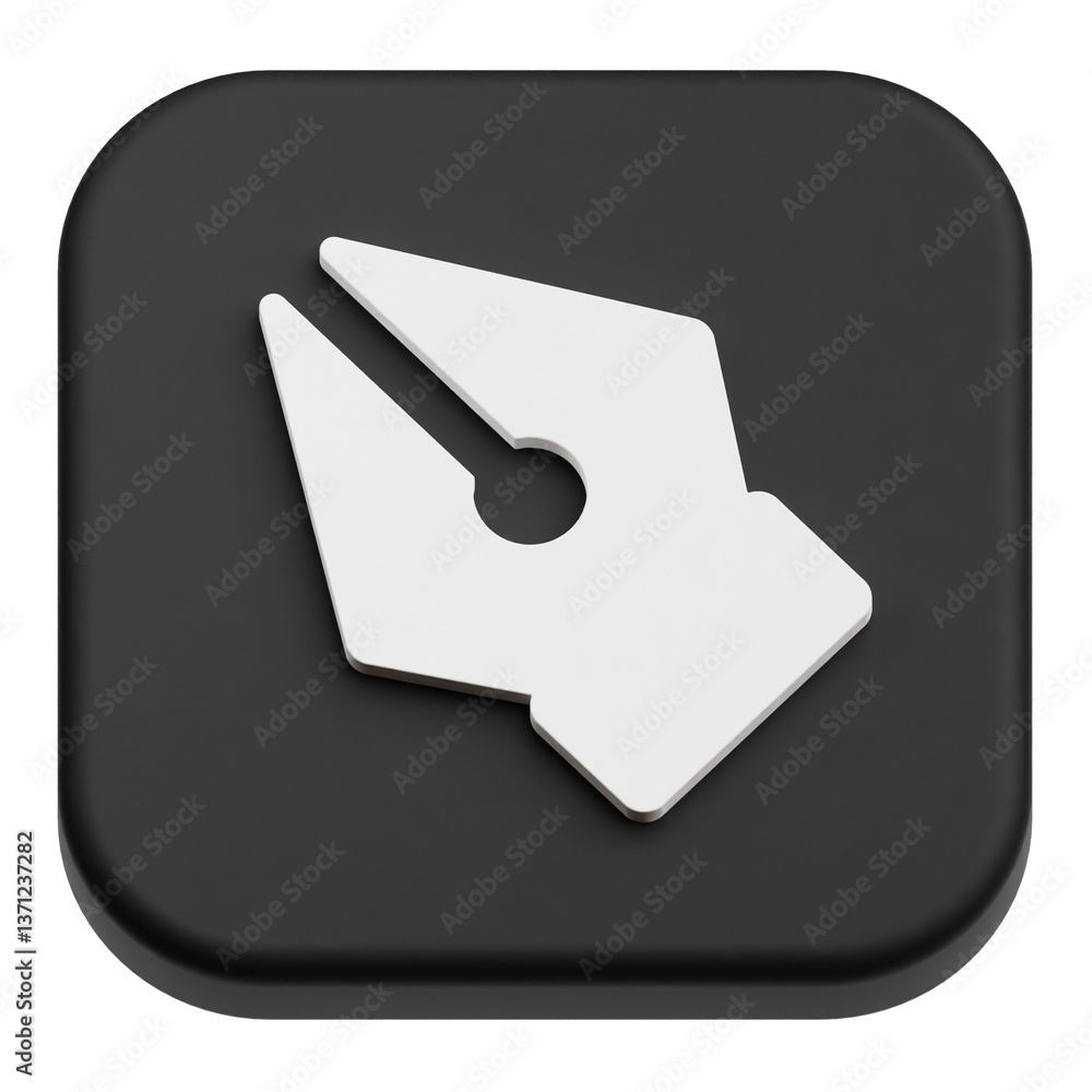 Poster app user interface 3d icon isolated on the transparent background