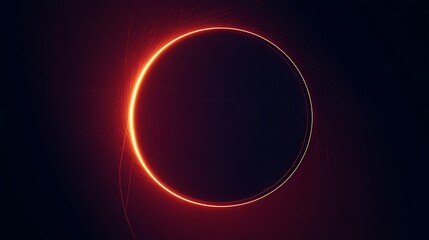 Obraz premium A luminous orange circular shape over a deep space background