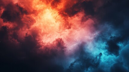 Interstellar chaos cosmic cloudscape digital art space high-quality visuals awe-inspiring concept