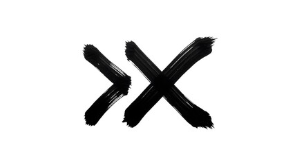 Bold black forward arrow with cross effect