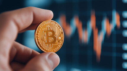 Bitcoin cyrptocurrency coin digital finance investment trading blockchain technology