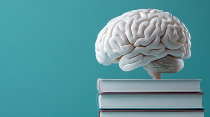 Brain Model on Stack of Books Representing Knowledge and Learning