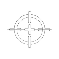  goal icon  target marketing icon vector continuous line drawing