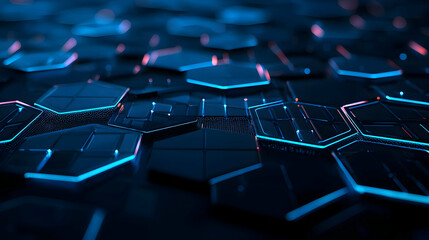 Obraz premium Abstract Futuristic Hexagon Pattern Design