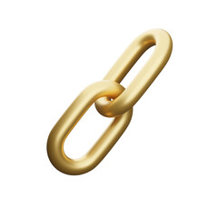 Obraz premium Gold link right view icon 3D Render