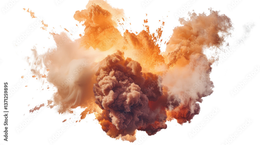 Aufkleber explosive artistry: an eye-catching capture of an explosion showcasing vibrant colors and intricate 