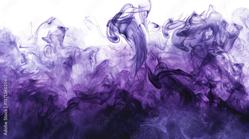 Aufkleber mystical purple swirls: captivating and abstract image features billowing swirls of purple smoke, cr