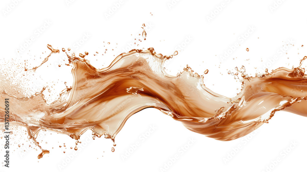 Aufkleber liquid dynamics: a captivating snapshot of fluid in motion, displaying the dynamic dance of liquid, 