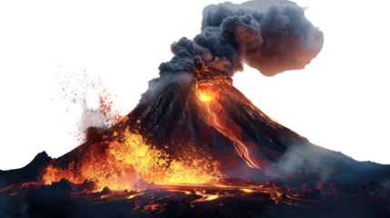 Volcanic Eruption:Witness the raw power of nature as a volcano erupts, spewing molten lava and ash into the sky. Capturing the fury of the earth.