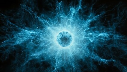 Obraz premium Abstract energy sphere, dark background