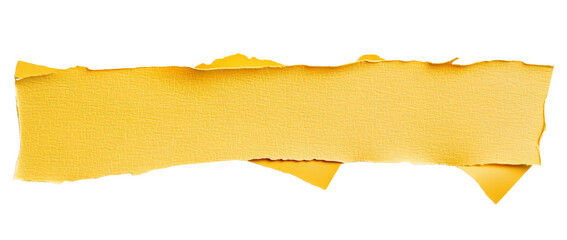 Yellow washi tapes isolated on white. Pieces of decorative tape for scrapbooks. Torn paper a cutout transparent background
