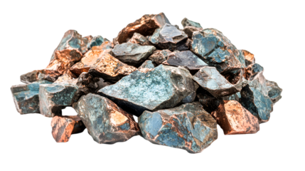 Rough Copper Ore Rocks Rich Earth Tones Natural Treasure