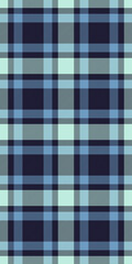 Goose textile tartan plaid, christmas ornament vector background texture. Overlayed check seamless pattern fabric in cyan and dark colors.