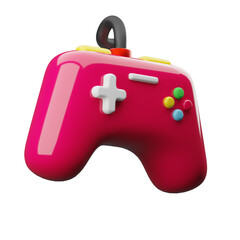 Pink Game Icon 3d Render