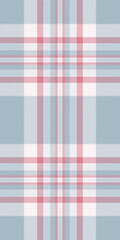 Classic texture plaid check, rug tartan pattern fabric. Spanish seamless background vector textile in pastel and sea shell colors.