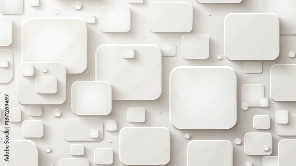 Poster vector design featuring clean white squares creates a modern and minimalistic abstract background. p