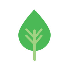 Vector image of a green tree leaves icon on a white background
