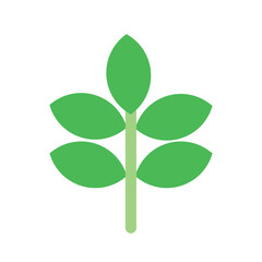 Vector image of a green tree leaves icon on a white background