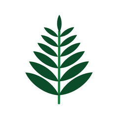 Vector image of a green tree leaves icon on a white background