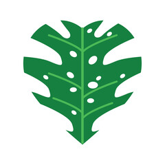Vector image of a green tree leaves icon on a white background