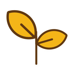 Vector image of an autumn tree leaves icon on a white background