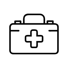 Obraz premium First Aid Kit Icon in Minimalist Style 