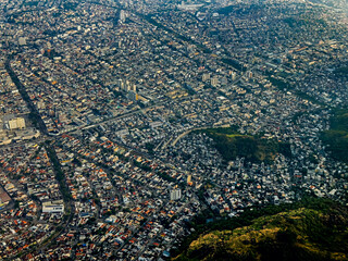 Aerial view of the city of Rio de Janeiro, Brazil. South America.