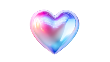 Iridescent Heart Shimmering Love Romantic Glow