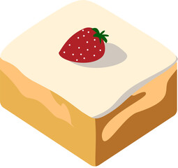 cake with strawberry