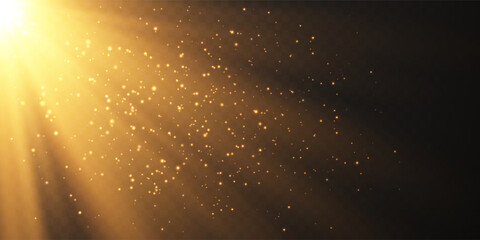 Bright flash effect with rays and glare. Light light blur effect. Vector illustration