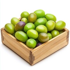 Juicy jujubes in a rustic wooden box, showcasing their rich color and fresh appeal, perfect for snacking or gifting.