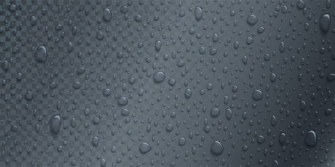 Vector Water drops on glass. Rain drops on transparent background