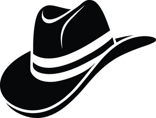 Cowboy hat silhouette, Cowboy Hat line art, Cowgirl and Cowboy Hat  vector illustration 