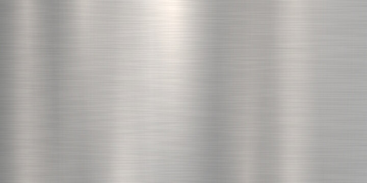 Silver metallic gradient with scratches. Titan, steel, chrome, nickel foil surface texture effect. Vector illustration