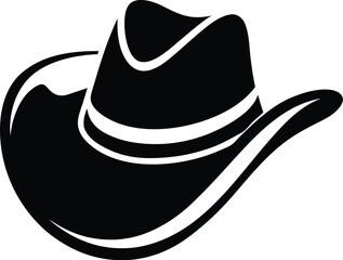 Cowboy hat silhouette, Cowboy Hat line art, Cowgirl and Cowboy Hat  vector illustration 