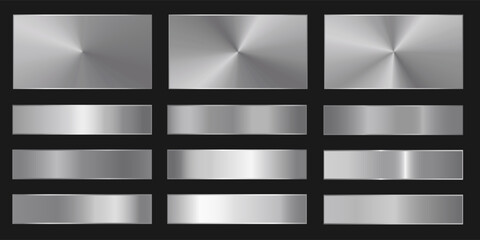 Silver background texture vector icon seamless pattern. Light, realistic, elegant, shiny, metallic and silver gradient illustration. Mesh vector. Design for frame, ribbon, coin, abstract