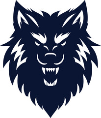 Wolf Head Vector Logo Aggressive Mascot Design