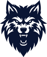 Wolf Head Vector Logo Aggressive Mascot Design