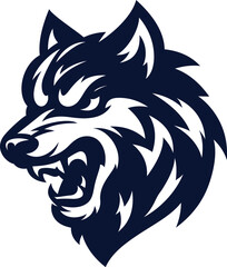 Wolf Head Vector Logo Aggressive Mascot Design