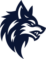 Wolf Head Vector Logo Aggressive Mascot Design