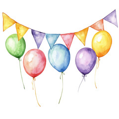 colorful balloons on a white background