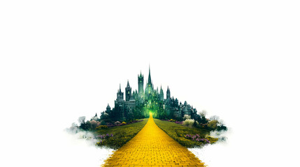 Yellow Brick Road Leading To Emerald City