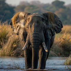 Fototapeta premium Zambezi National Park – A great place for game drives, spotting elephants, buffalo, and lions