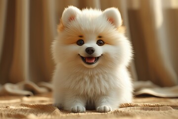 Adorable puppy with happy expression