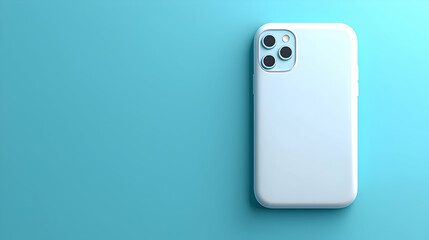 Light Blue Smartphone Case on a Pastel Blue Background