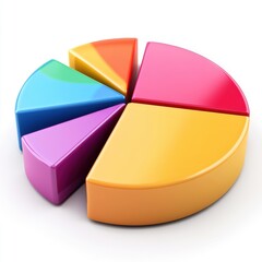 Obraz premium Colorful Pie Chart Segments for Data Visualization and Analysis