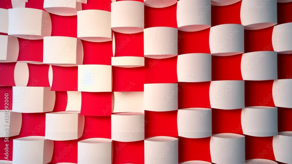 Aufkleber a checkered red and white background with a red and white checkered pattern