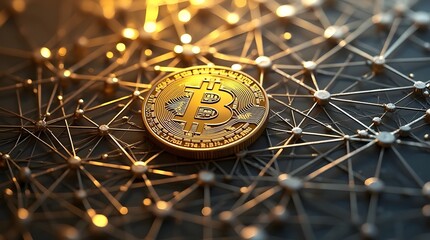 Cryptocurrency Bitcoin Blockchain Network Mesh Coin